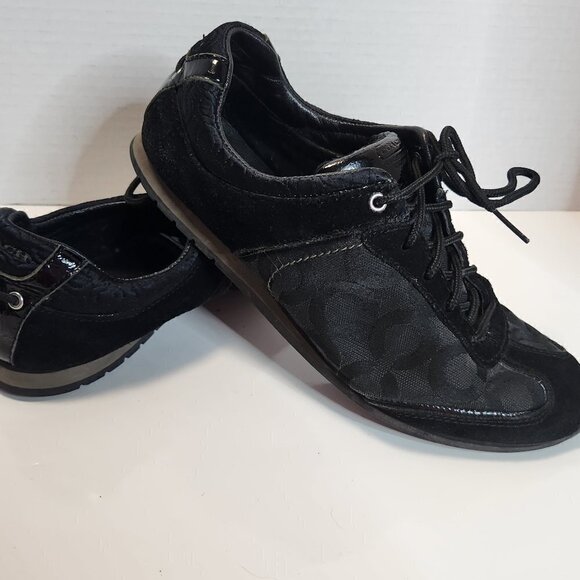 Coach ‘Kelbie’ black sneakers, suede 8 - Picture 1 of 7